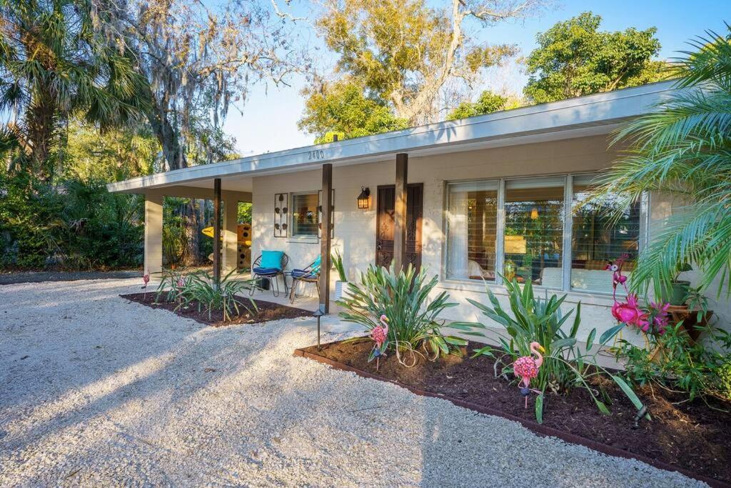 Beautiful Glam Mid-Century 1 Block From Sarasota Bay With Firepit Vila Exterior foto